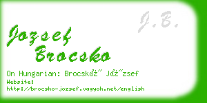 jozsef brocsko business card